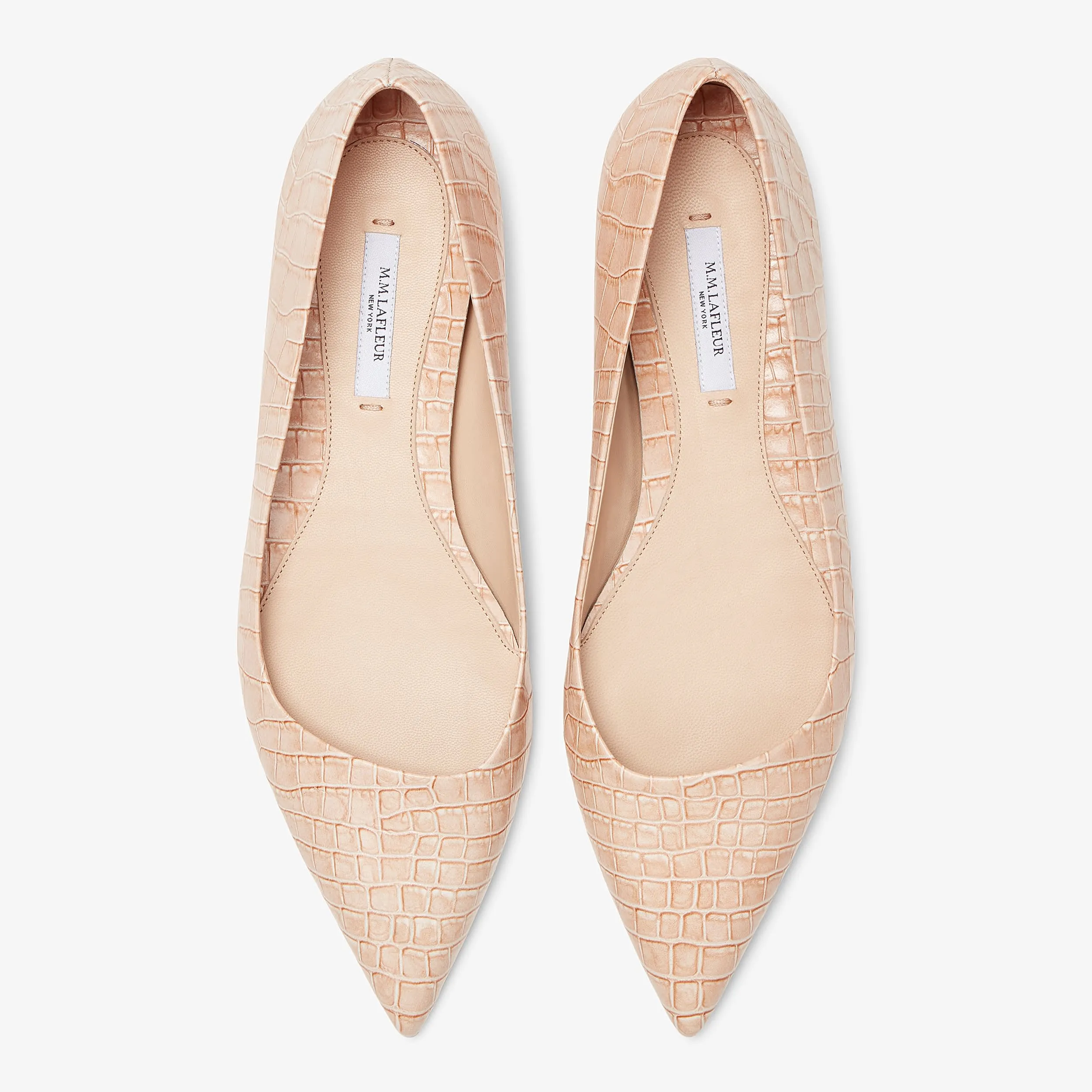 Rowan Flat - Embossed Croc :: Sand