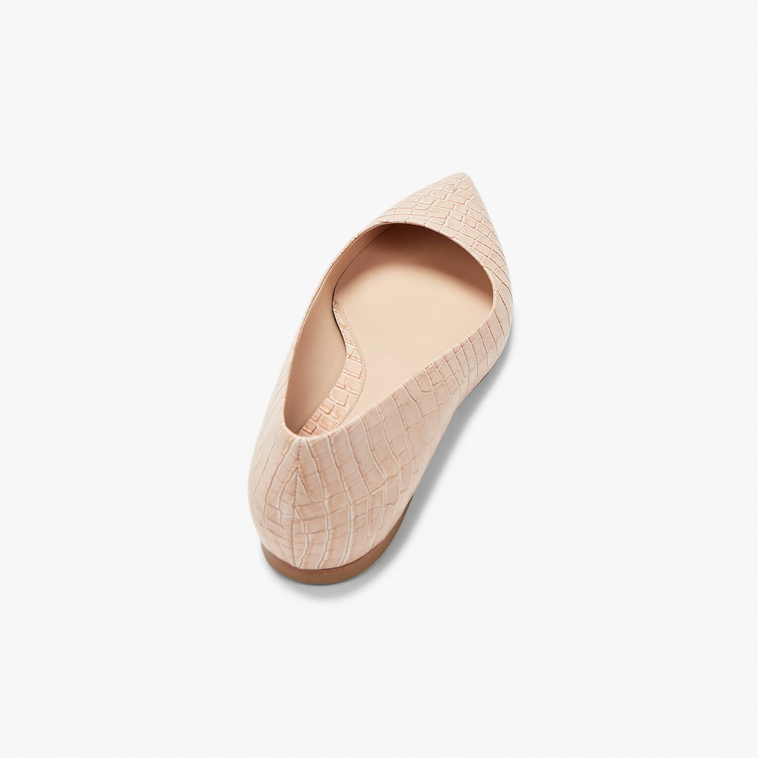 Rowan Flat - Embossed Croc :: Sand