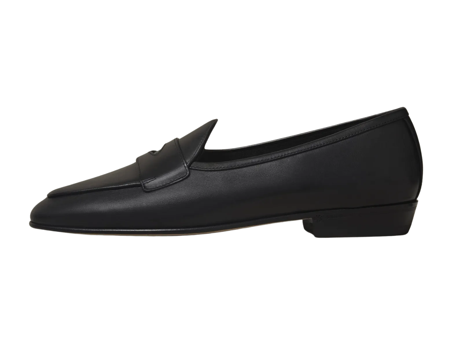 Sagan Classic Ginkgo Loafers in Black Drape Calf