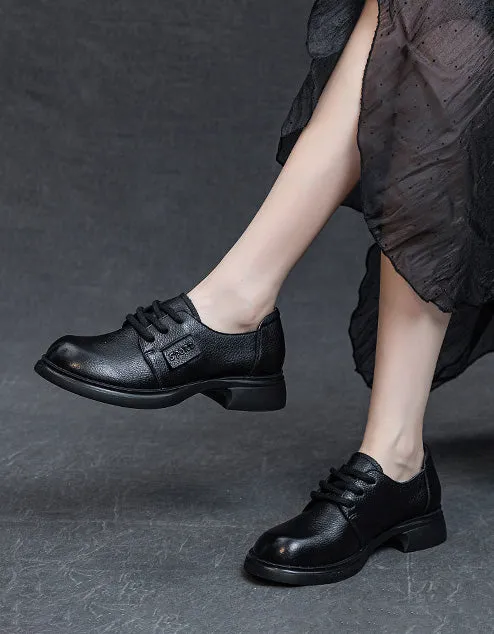 Spring Comfortable Casual Lace-up Leather Shoes