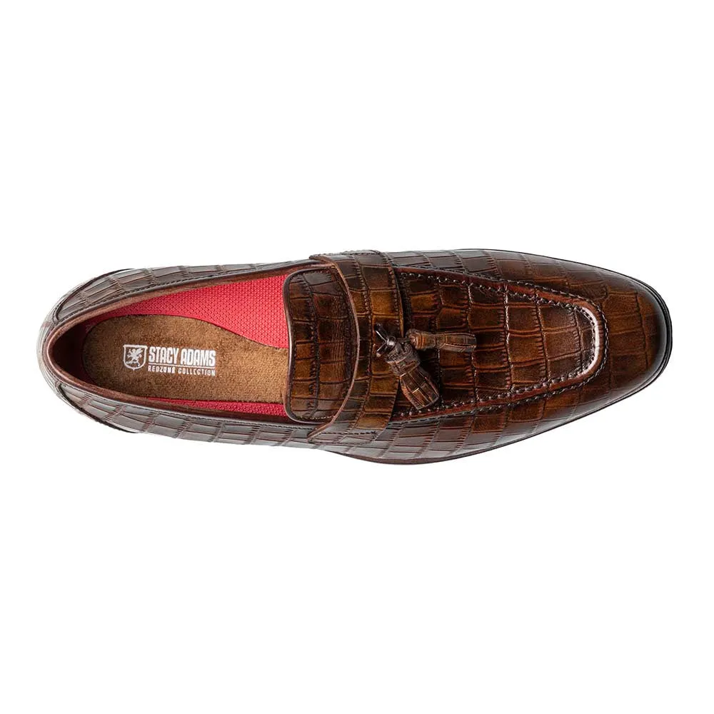 Stacy Adams Cognac FRANZ Moc Toe Tassel Slip On