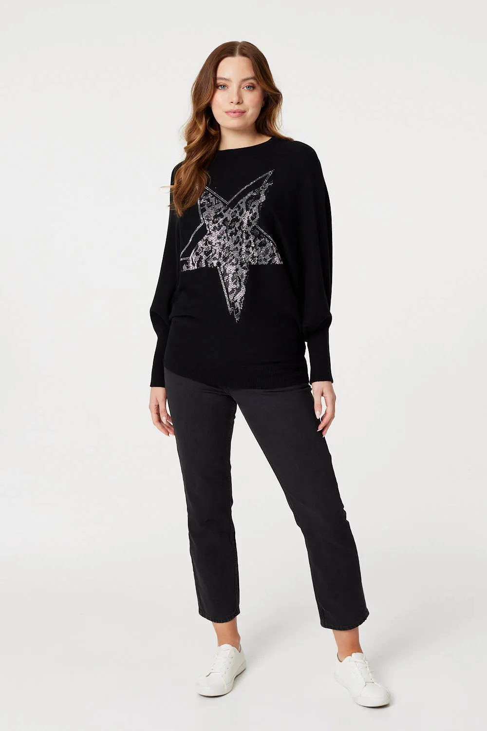 Star Embellished Knit Sweater