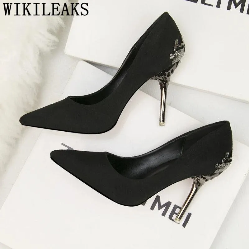 Stiletto High Hills For Women Office Shoes