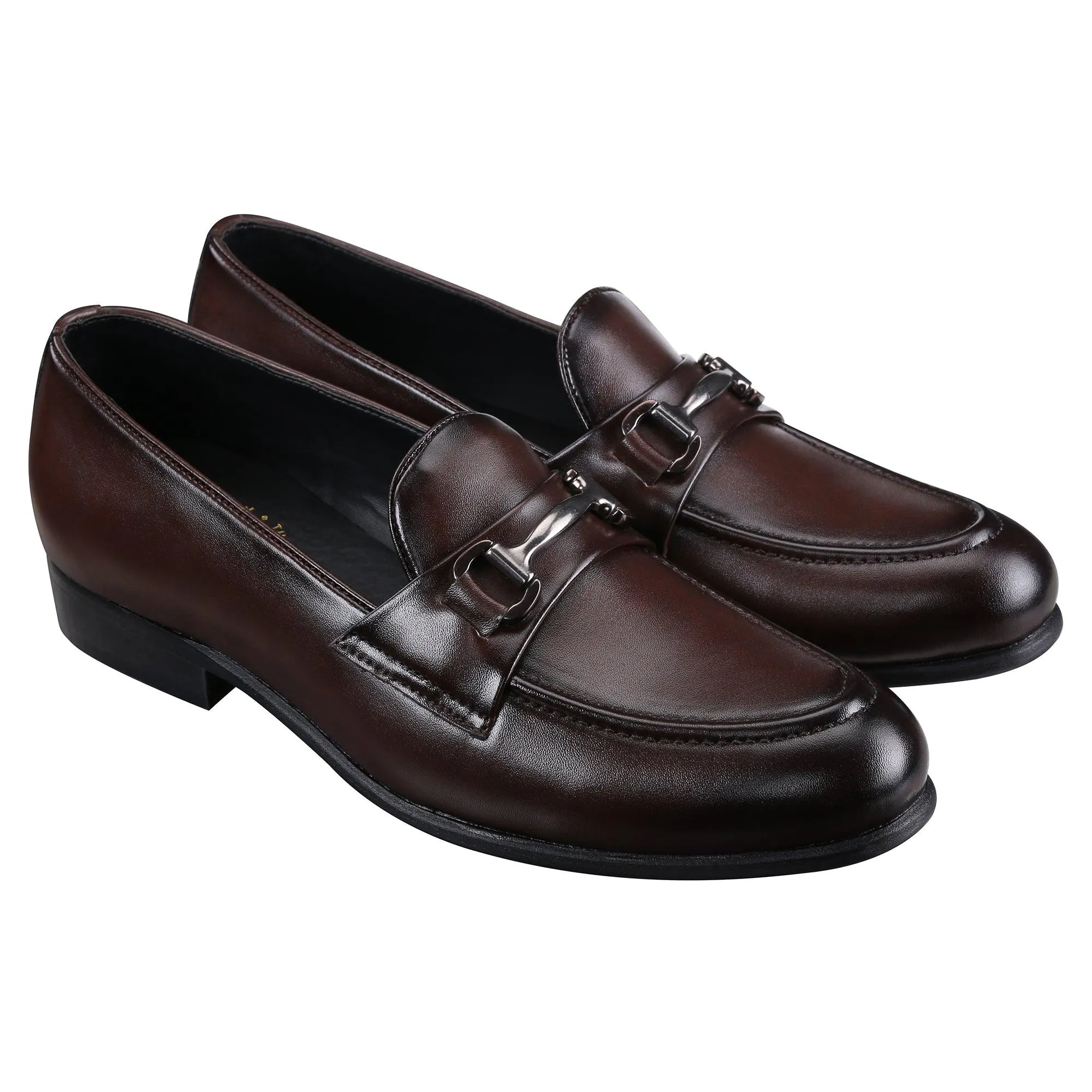 St.James Brown Buckle Loafers