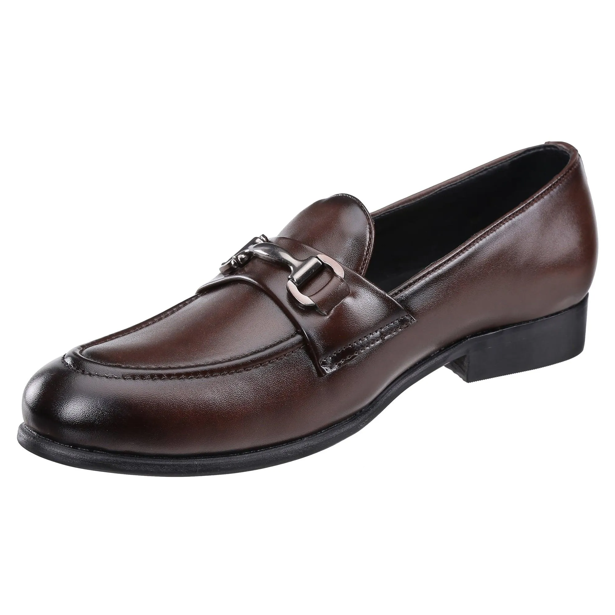 St.James Brown Buckle Loafers