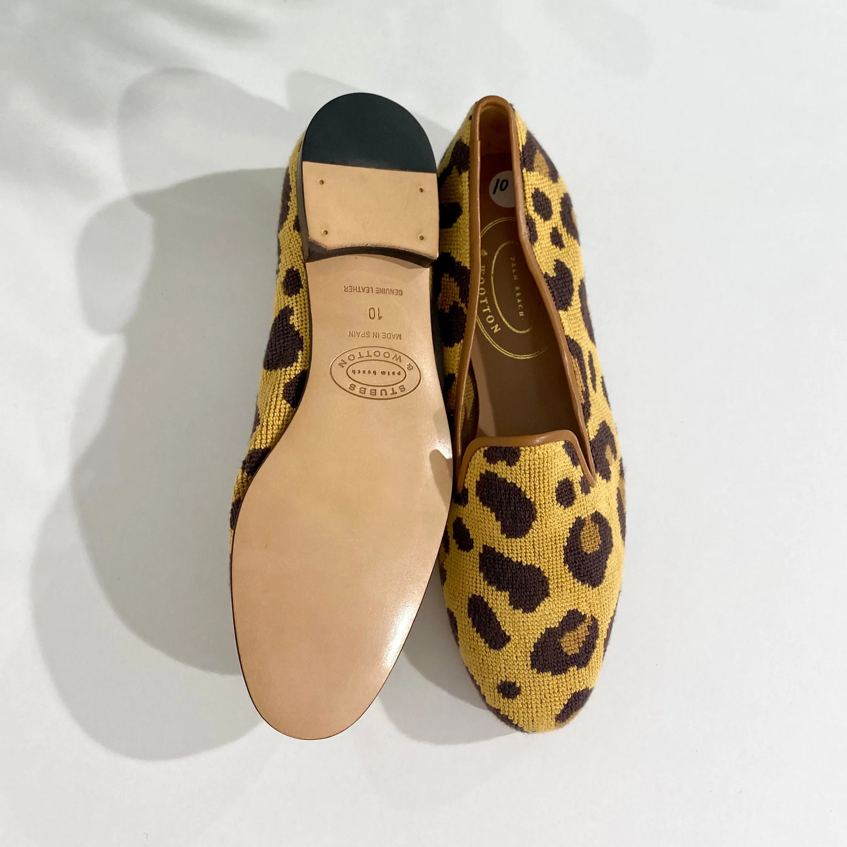 Stubbs & Wootton Leopard Loafers size 10