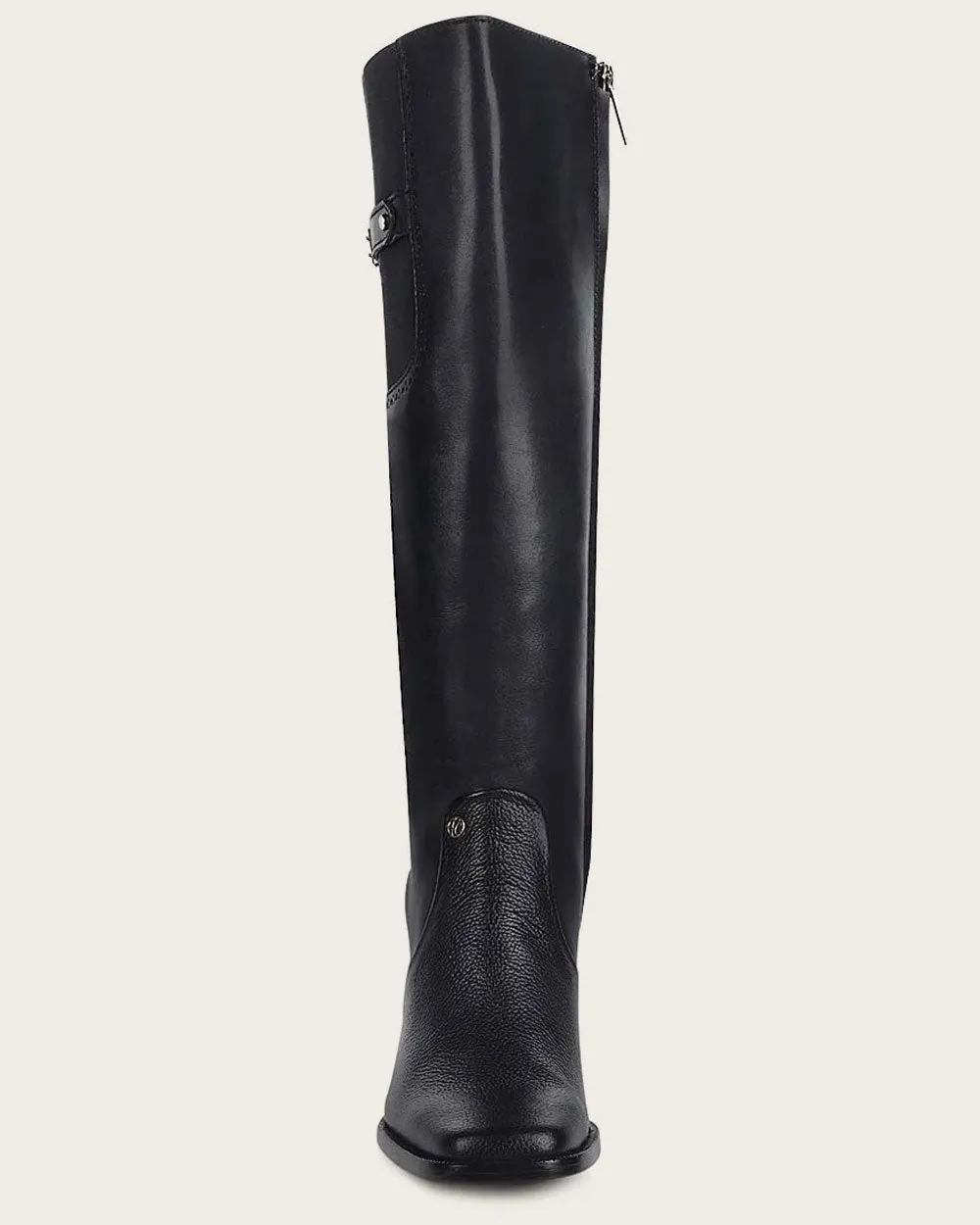 Tall minimalistic black boot