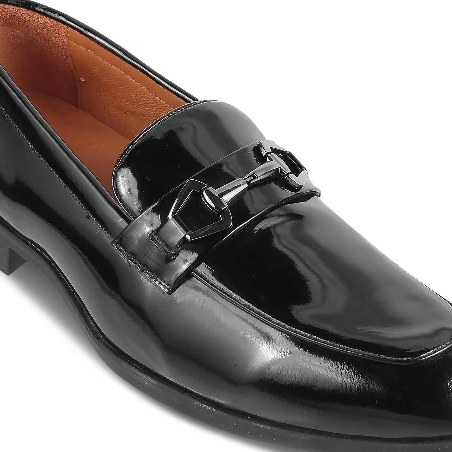 The Biden Black Men's Leather Loafers Tresmode