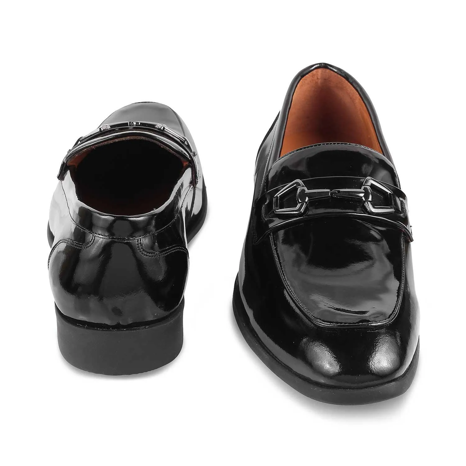 The Biden Black Men's Leather Loafers Tresmode