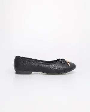 Tomaz FL048 Ladies Ribbon Two Tones Flats (Black)