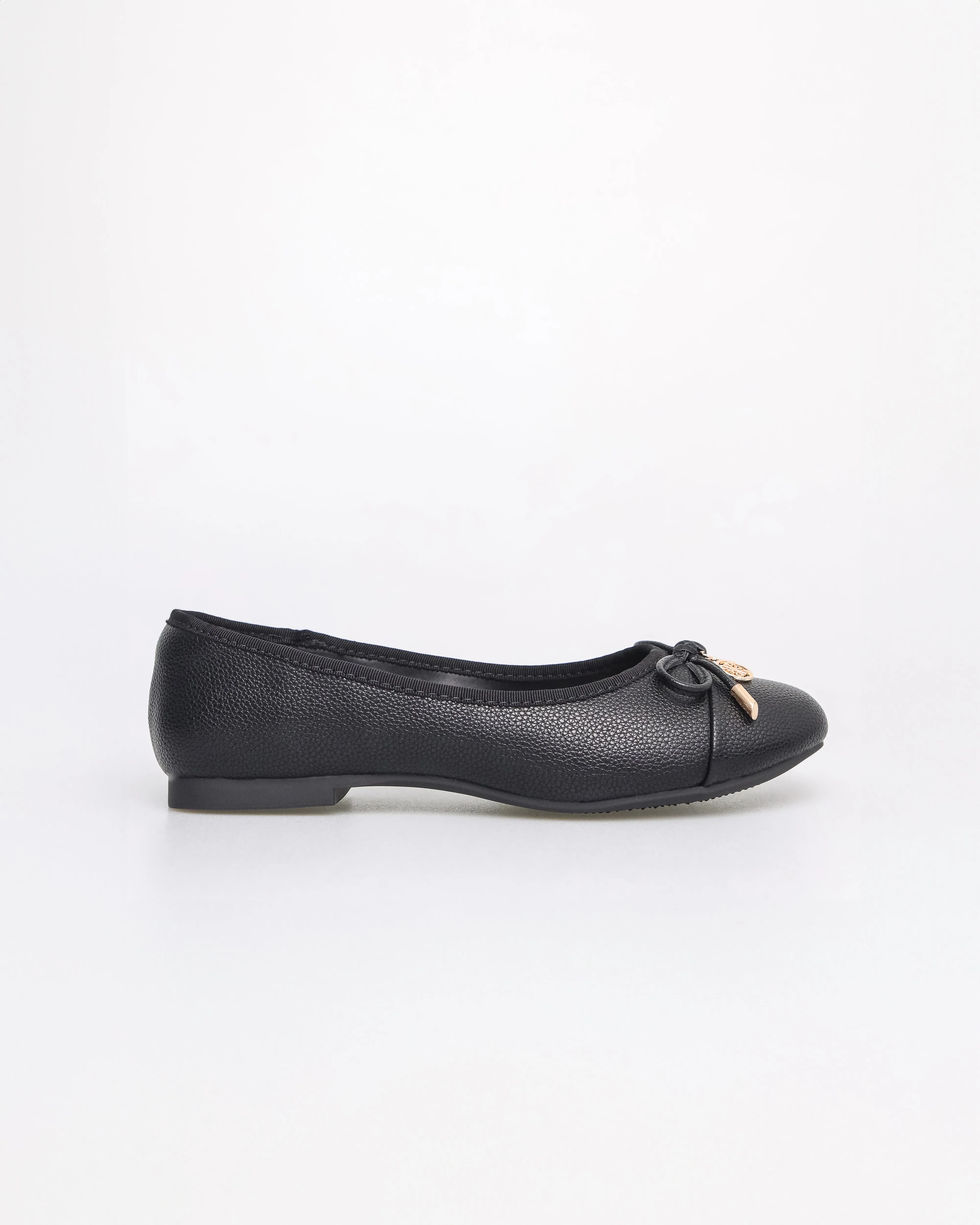 Tomaz FL048 Ladies Ribbon Two Tones Flats (Black)