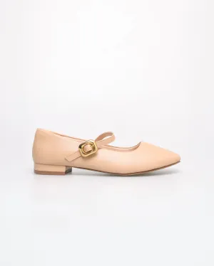 Tomaz NN364 Ladies Buckle Flats (Nude)