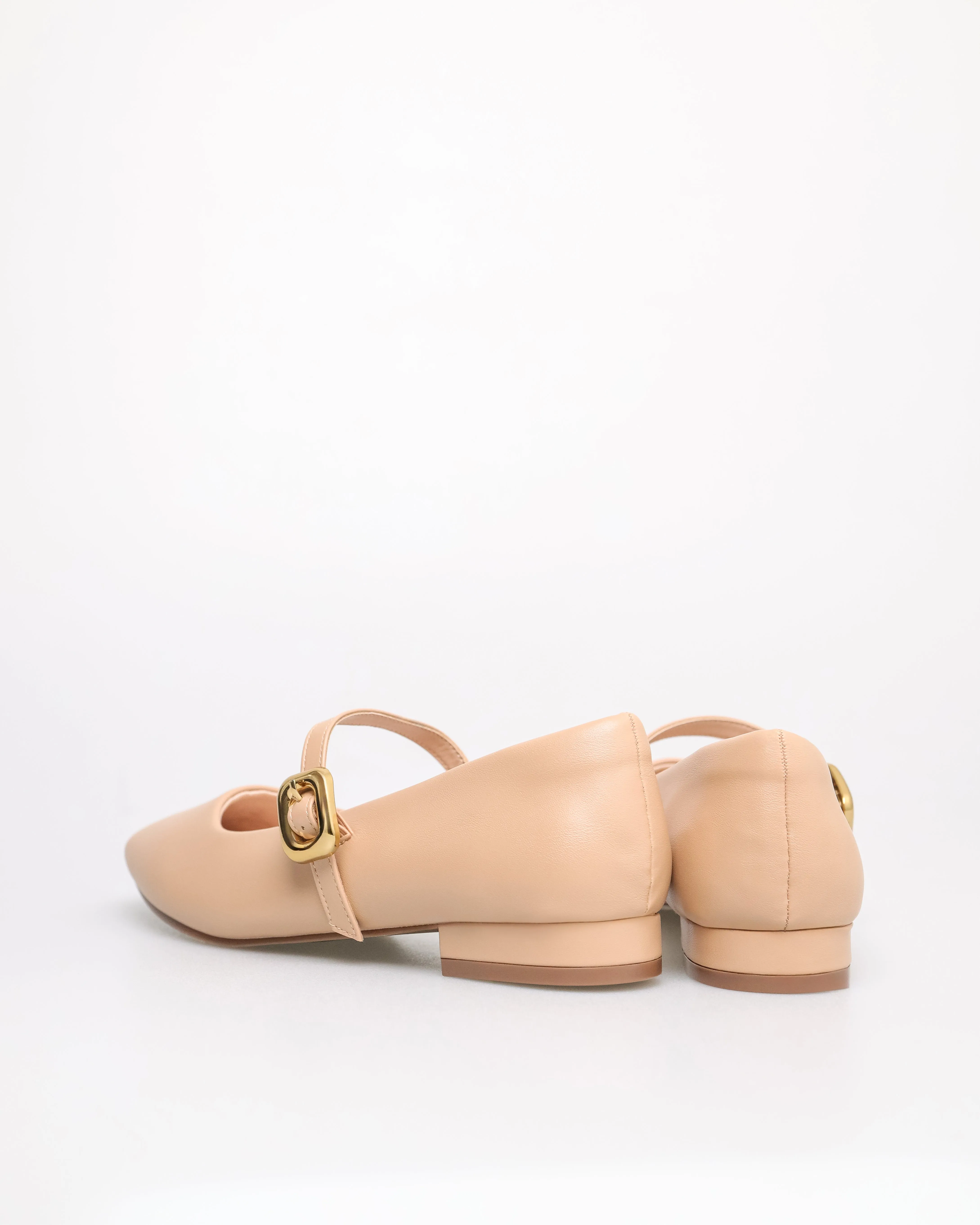 Tomaz NN364 Ladies Buckle Flats (Nude)