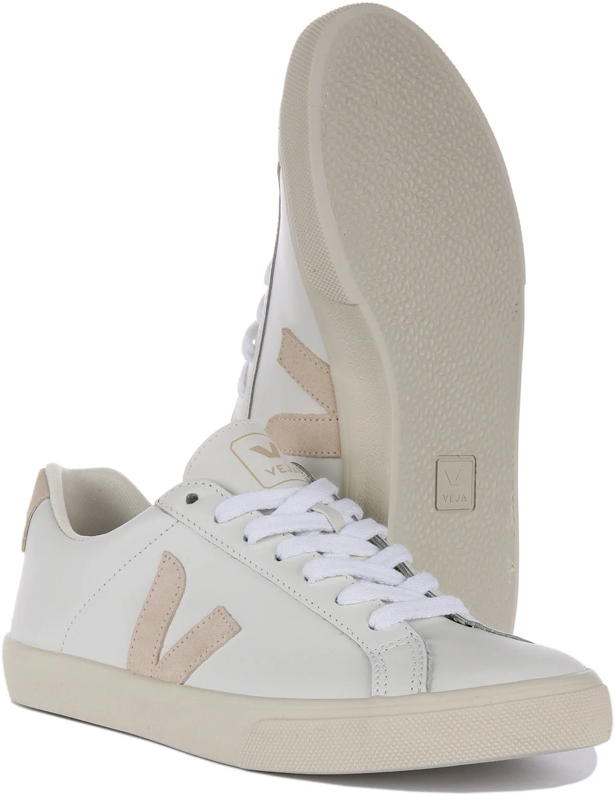 Veja Esplar Logo In White Beige For Women