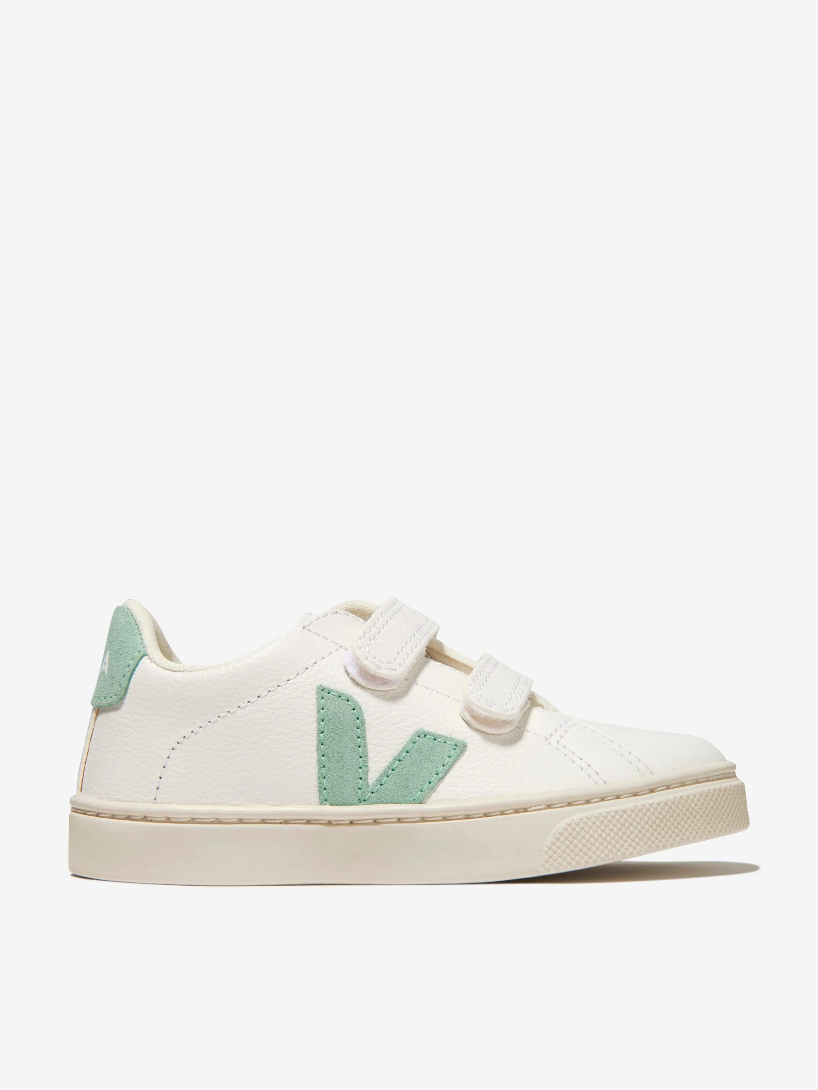 Veja Girls Small Esplar Velcro Trainers in White