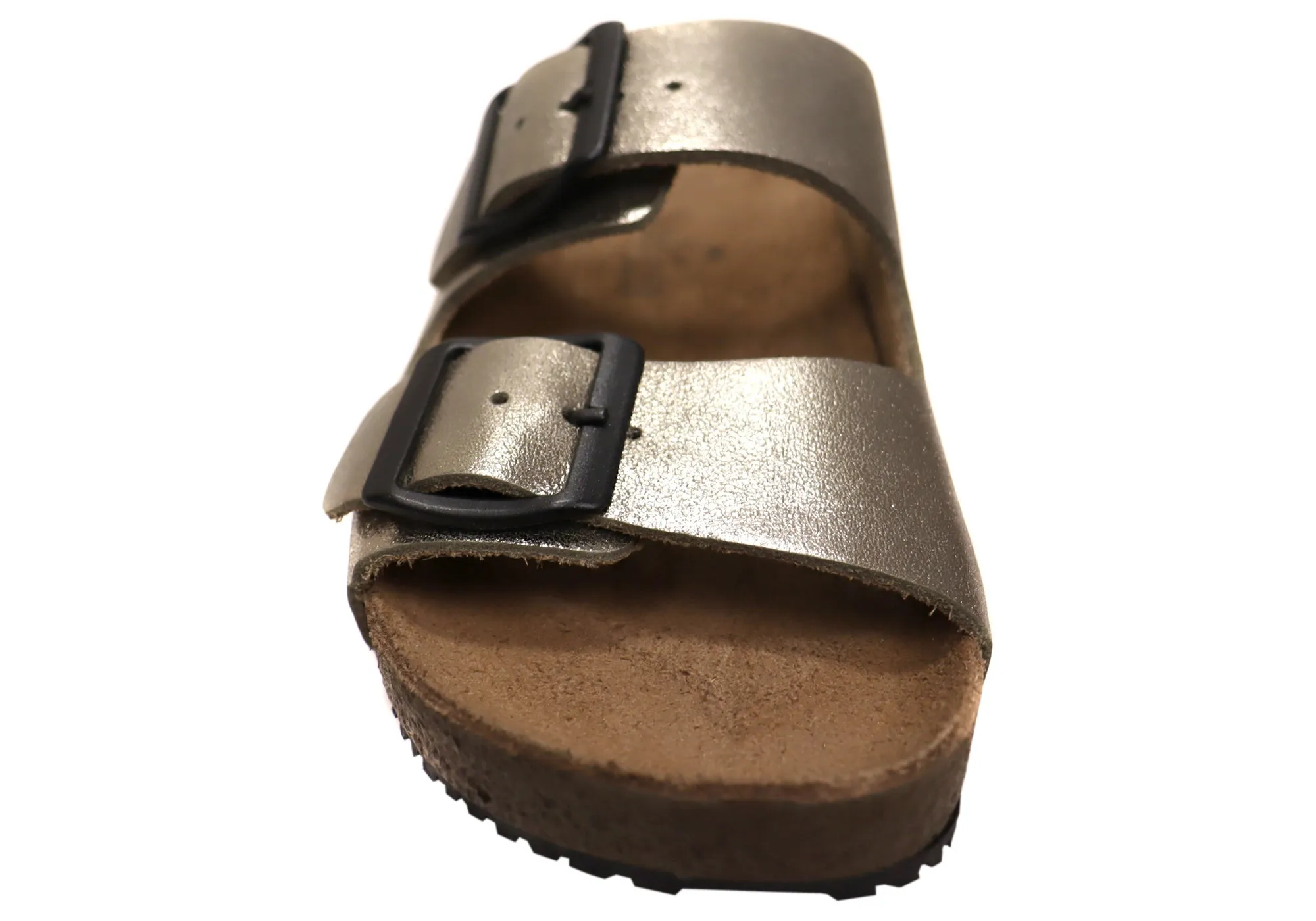 Via Paula Hilda Womens Leather Comfort Slides Sandals Made in Brazil