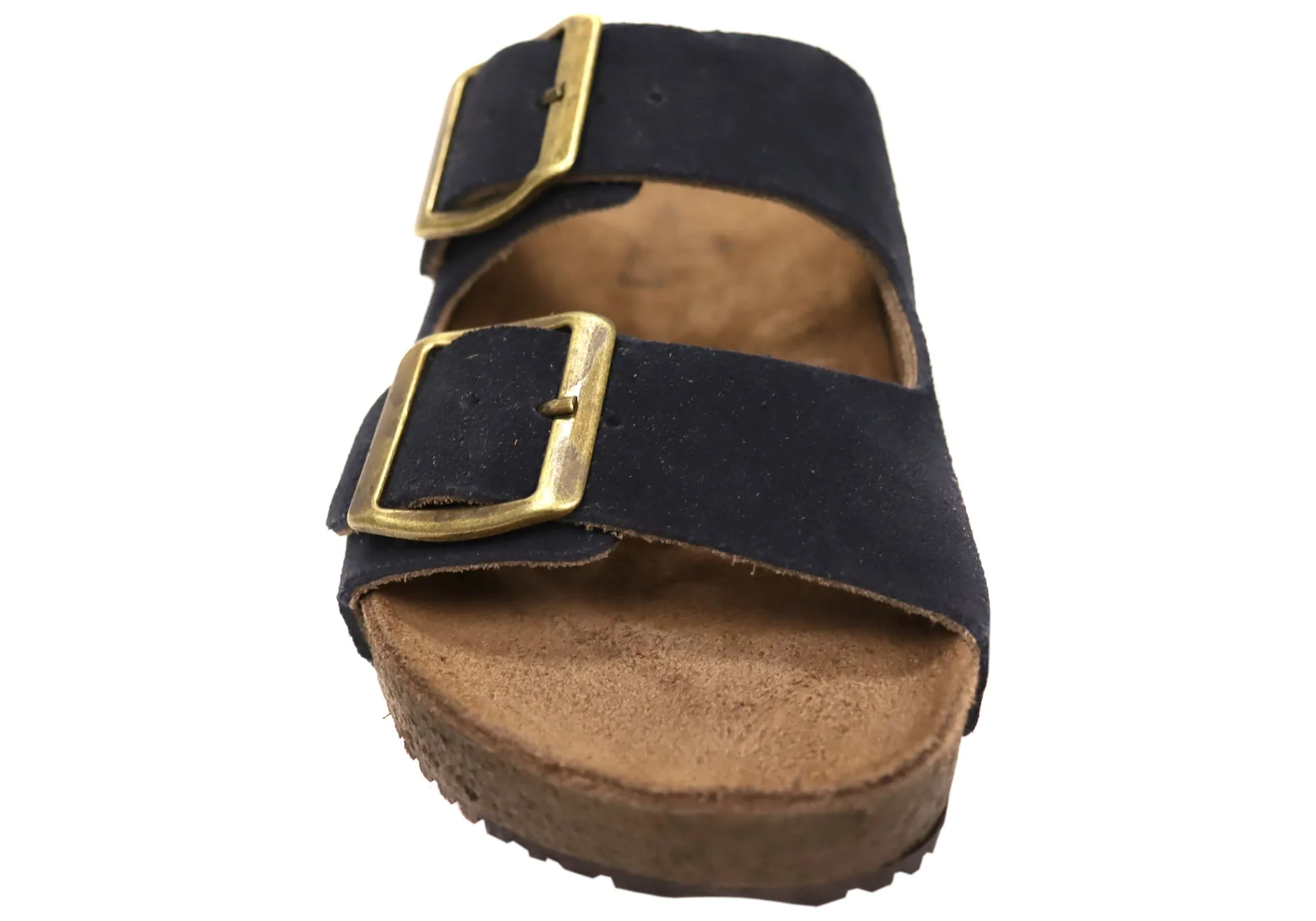 Via Paula Hilda Womens Leather Comfort Slides Sandals Made in Brazil