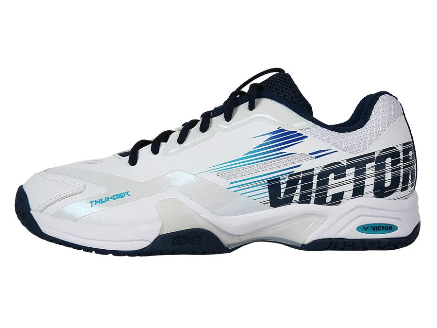 Victor [Thunder AB Brilliant White/Blueprint] Court Shoes