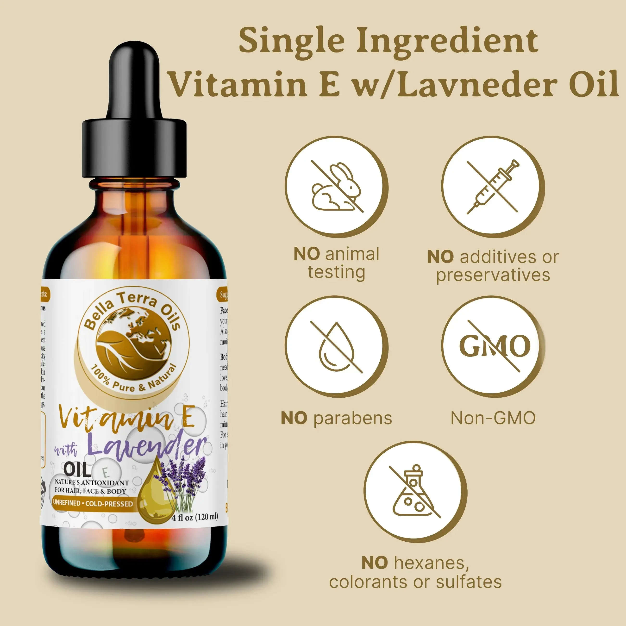 Vitamin E Oil with Lavender Gallon - 128oz | Wholesale Bulk Supply of Antioxidant Oil with Relaxing Lavender