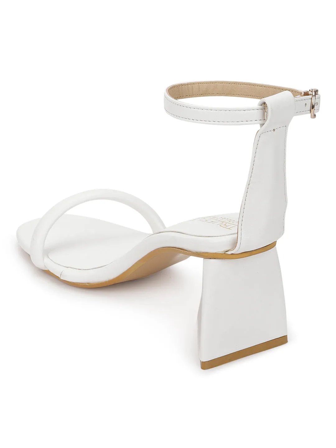 White PU Strappy Block Sandals (TC-SLC-CR021-WHT)