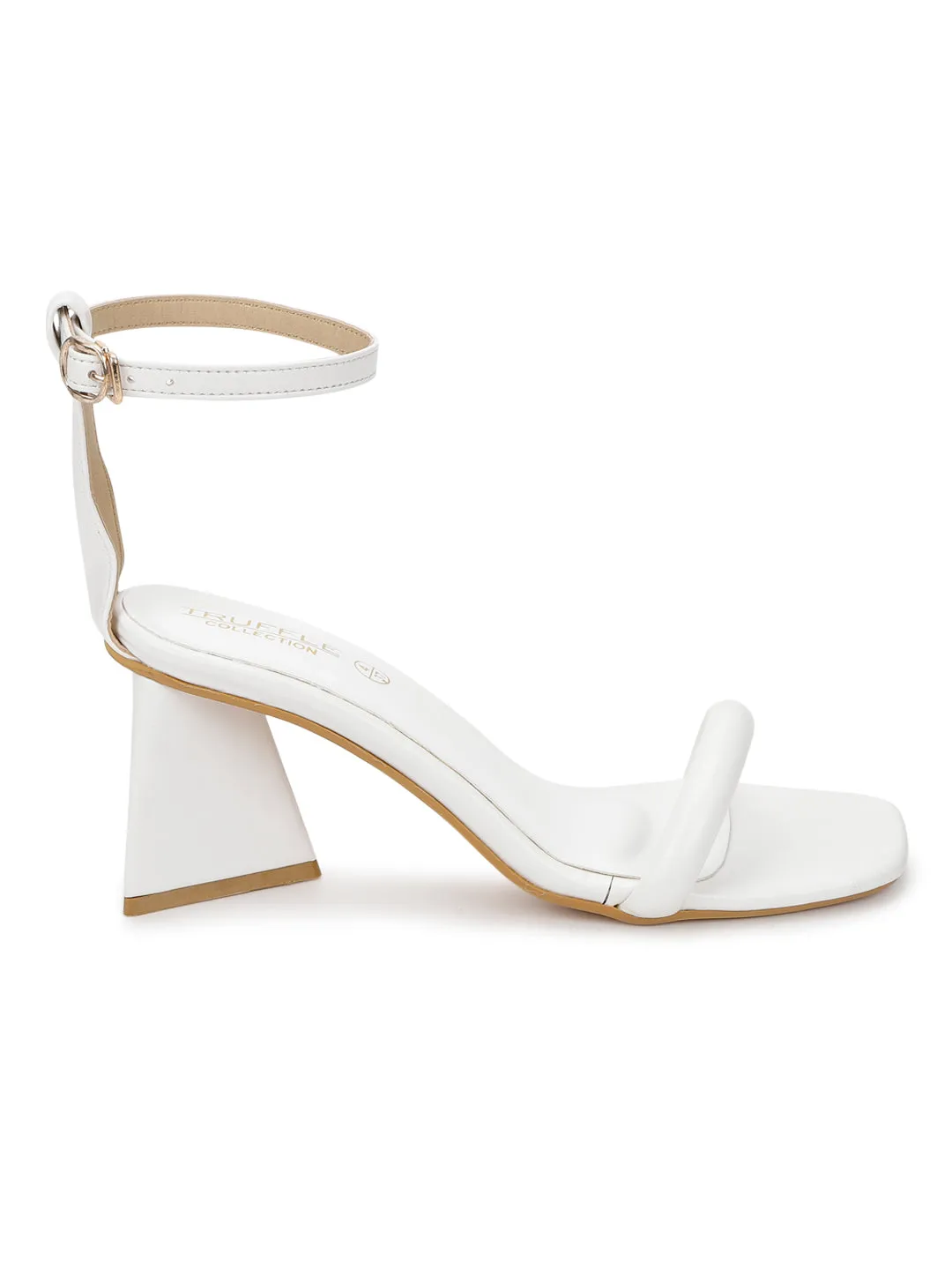 White PU Strappy Block Sandals (TC-SLC-CR021-WHT)