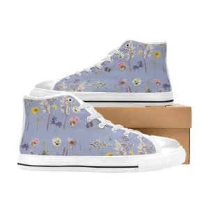 Wildflowers Lilac High Top Canvas Women's Shoes