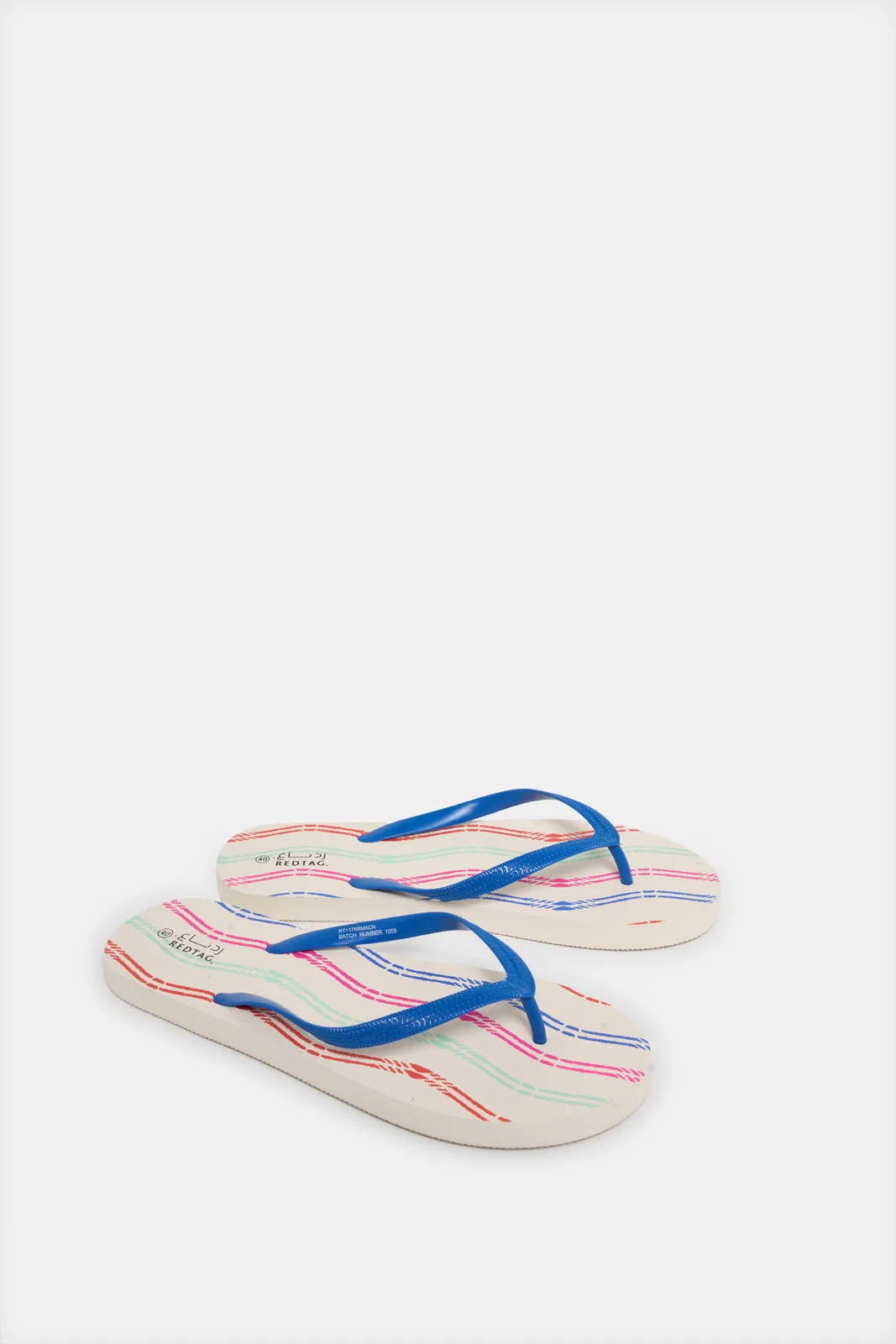 Women Blue Stripe Flipflop