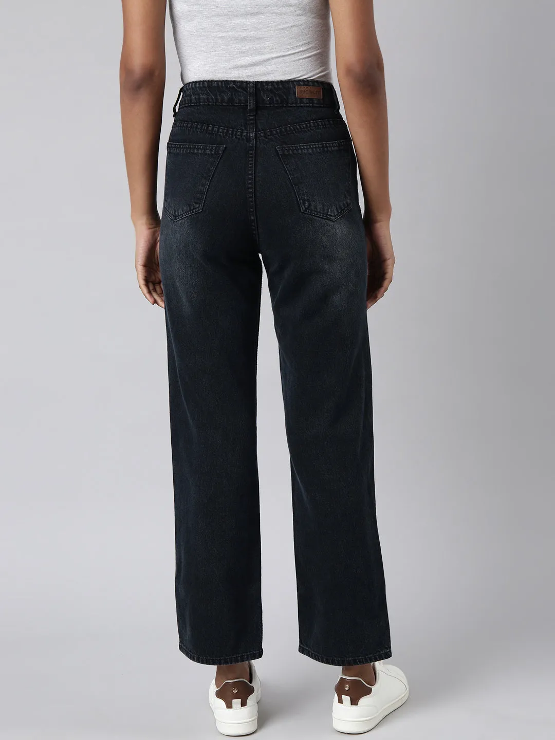 Women Straight Fit Denim Navy Blue Jean