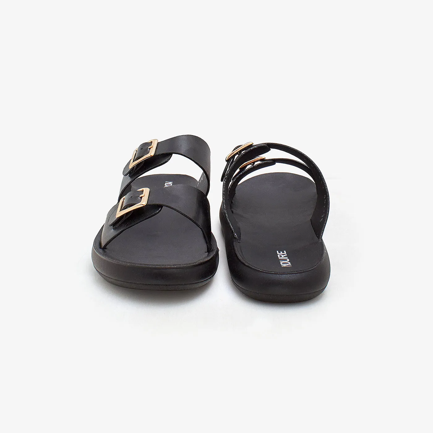 Women's Buckled Slides