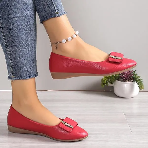 Women's Casual Pointed Toe Flat Heel Slip-on Shoes 84075032S