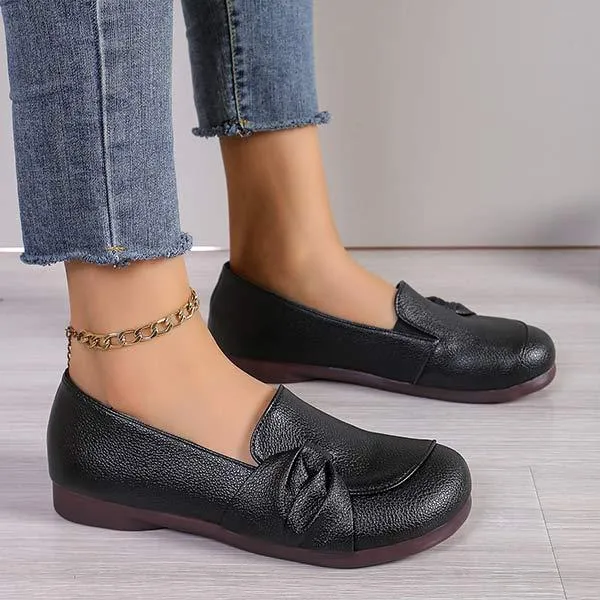 Women's Casual Round Toe Flat Loafers 37998094C