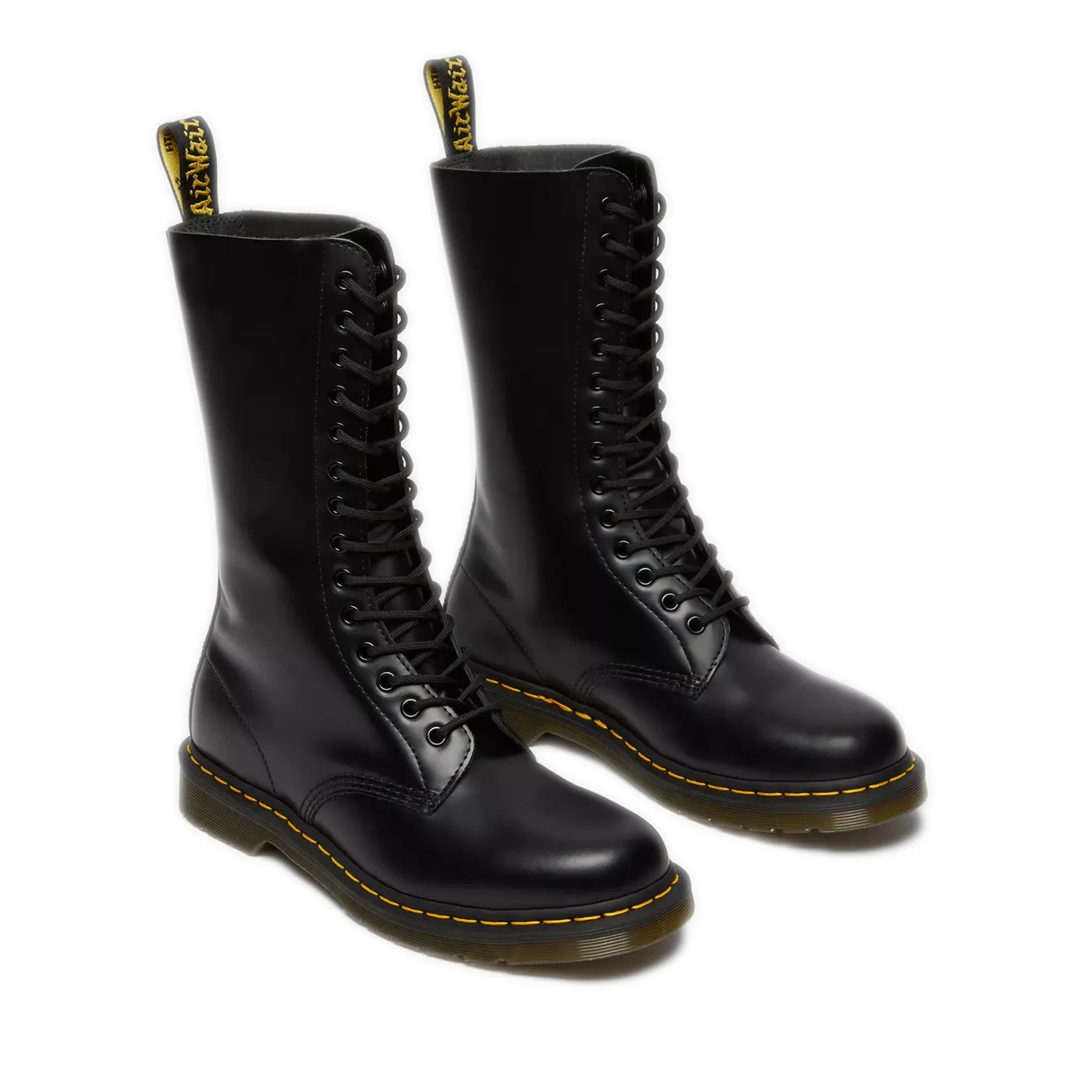 Women's Dr. Martens 1914 Smooth Leather Tall Boots - Black Smooth