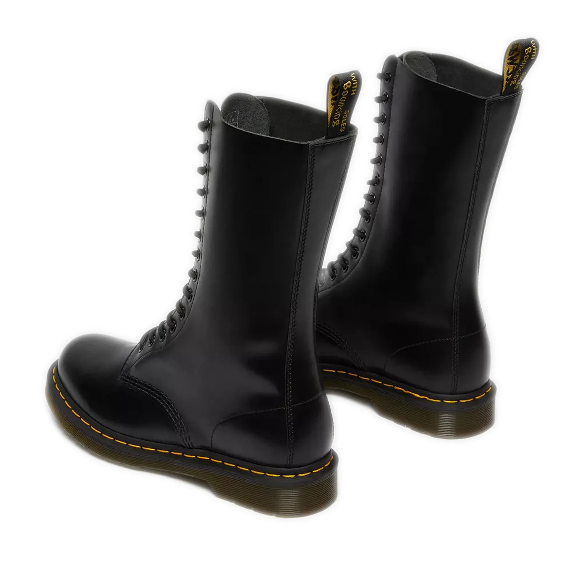 Women's Dr. Martens 1914 Smooth Leather Tall Boots - Black Smooth