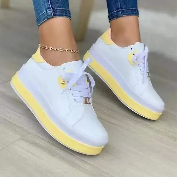 Women's Platform Lace-Up Sneakers 79481287C