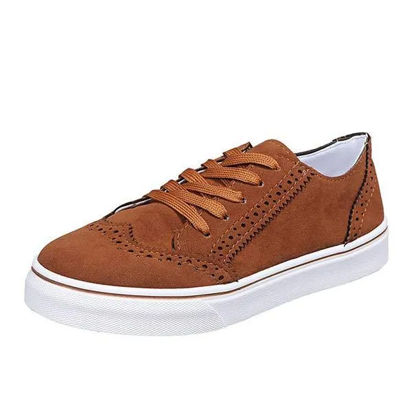 Women's Thick Sole Lace-Up Casual Shoes 12351139C